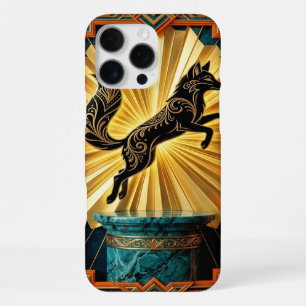 Black Gold Teal iPhone 16 Pro Max Hülle