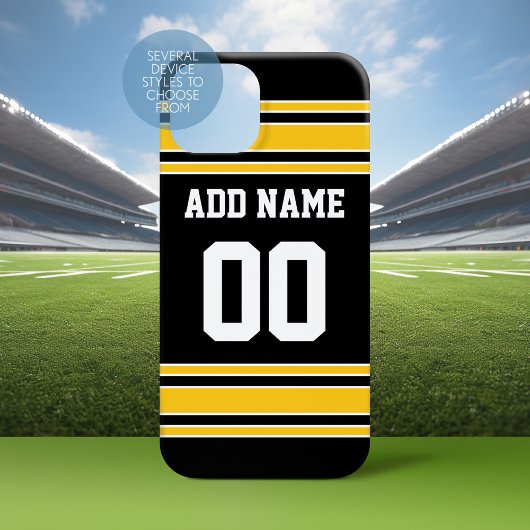 Black Gold Team Jersey Individuelle Name und Numme Case-Mate iPhone Hülle