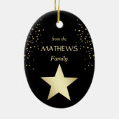 Black Gold Texas Star Keramikornament (Hinten)