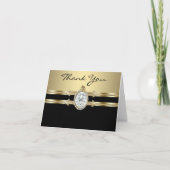 Black Gold Thank You Cards Dankeskarte (Vorderseite)