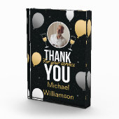 Black & Gold Thank You – Retirement Keepsake Fotoblock (Rechts)