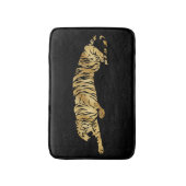 Black & Gold Tiger Bath Mat Badematte (Vorderseite Vertikal)