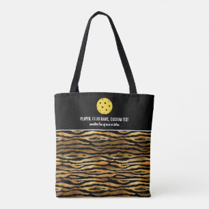 Black Gold Tiger Print Custom Pickleball Paddel Tasche