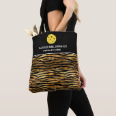 Black Gold Tiger Print Custom Pickleball Paddel Tasche (Von Nahem)