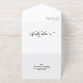 Black Gold Til Death Do Us Part Wedding All-in-One-Einladung (Außenseite)