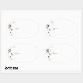 Black & Gold Tone Snowflake Geschenkartikel Aufkle Ovaler Aufkleber (Blatt)