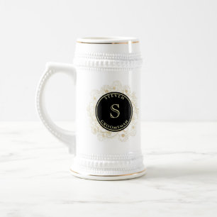 Black Gold Trauzeuge Beer Stein Gift Bierglas