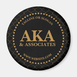 Black Gold Trellis für das Logo der Business Monog Magnet