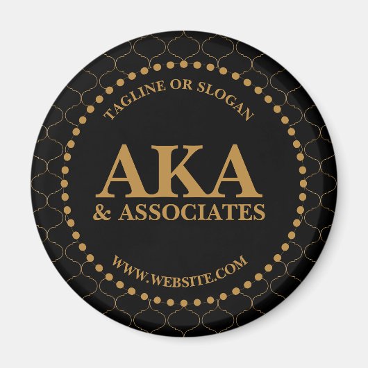 Black Gold Trellis für das Logo der Business Monog Magnet (Vorne)