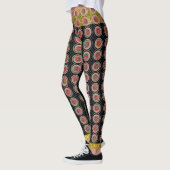 Black Gold Trendfarbene Abstrakte Leggings (Links)