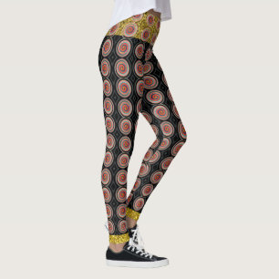 Black Gold Trendfarbene Abstrakte Leggings