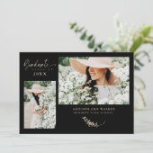 Black Gold Trendy Branches Abschluss 2 Fotos (Stehend Vorderseite)