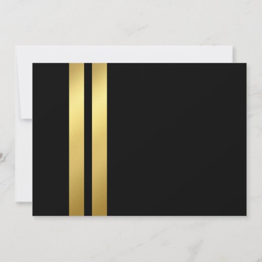 Black Gold Typografy Foto für männliche Abschlüsse Ankündigung (Rückseite)