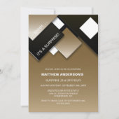 Black Gold Überraschung 21. Geburtstag Party Einladung (Vorderseite)