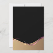 Black Gold Überraschung 40. Geburtstag Party Einladung (Rückseite)