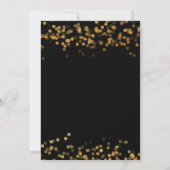 Black Gold Überraschung 50. Geburtstag Einladung (Rückseite)