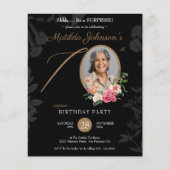 Black Gold Überraschung 70. Geburtstagsparty Einla (Vorderseite)