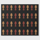 Black Gold und Rust Fantail Geschenkpapier (Flach)