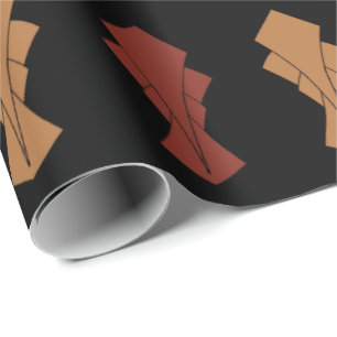 Black Gold und Rust Fantail Geschenkpapier