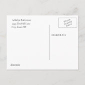 Black Gold Uni University Foto Abschluss Ankündigungspostkarte (Rückseite)