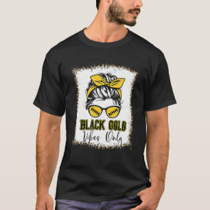 Black Gold Vibes Nur Fußball Frauen Leopard Fußbal T-Shirt
