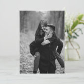 Black Gold Victorian Personalized Wedding Elegant Einladung (Stehend Vorderseite)