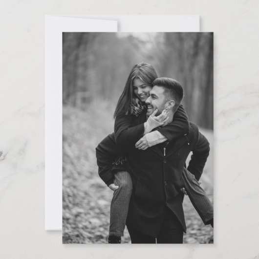 Black Gold Victorian Personalized Wedding Save The Date (Rückseite)