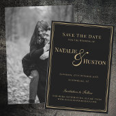 Black Gold Victorian Personalized Wedding Save The Date