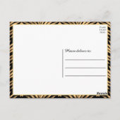 Black Gold Vielen Dank Gatsby Black Art Deco Hochz Postkarte (Rückseite)