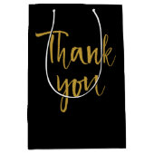 Black & Gold Vielen Dank Mittlere Geschenktüte (Vorderseite)