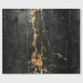 Black Gold Vintag Geschenkpapier (Flach)