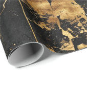 Black Gold Vintag Geschenkpapier (Rolleneckpunkt)