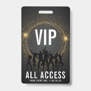 Black & Gold VIP All Access Konzert Ausweis