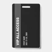Black Gold VIP All Access Pass Event ID Abzeichen Ausweis (Rückseite)