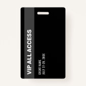 Black Gold VIP All Access Pass Event ID Abzeichen Ausweis (Rückseite)