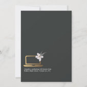 Black & Gold Virtual Graduation Party-Zertifikat Einladung (Rückseite)