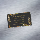 Black Gold Visitenkarte Ihr eigenes Design Magnetische Visitenkarte (Beispiel)