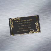Black Gold Visitenkarte Magnet Golden Frames (Beispiel)