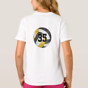 Black Gold Volleyball-Team ihren Namen Jersey Numm T-Shirt