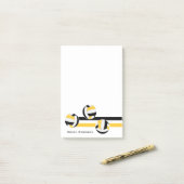 Black Gold Volleyballs Coach oder Spielername Post-it Klebezettel (Auf Schreibtisch)