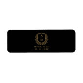 Black Gold Wappen Monogram Wedelband (Vorne)