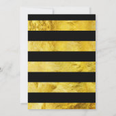 Black Gold Wedding Dress Bridal Dusche Einladung (Rückseite)