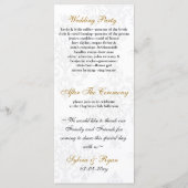 Black Gold Wedding Programm (Rückseite)