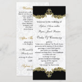 Black Gold Wedding Programm (Vorne/Hinten)