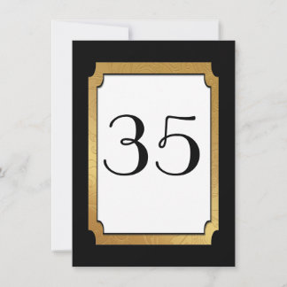 Black & Gold Wedding Tischnummer