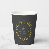 Black Gold Weihnachten Ho Ho Ho ID1009 Pappbecher (Vorderseite)