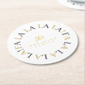 Black Gold Weihnachten La-ID1009 Runder Pappuntersetzer (Angewinkelt)