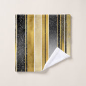 Black Gold Weihnachten La La Pattern#27 ID1009 Badhandtuch Set (Waschlappen)