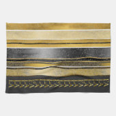 Black Gold Weihnachten La La Pattern#27 ID1009 Geschirrtuch (Horizontal)