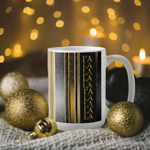 Black Gold Weihnachten La La Pattern#27 ID1009 Kaffeetasse